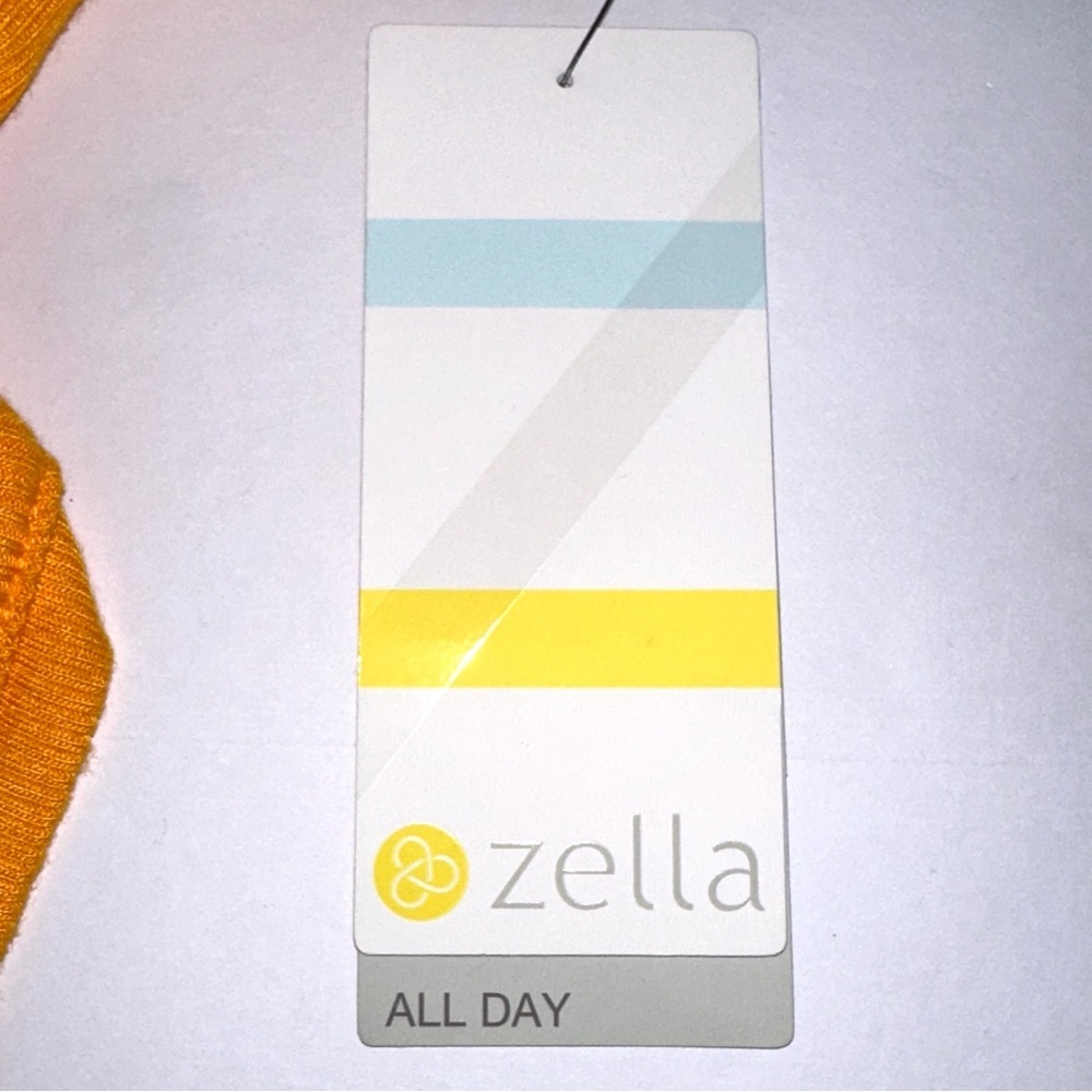 Zella Favorite Rib All Day Racerback Orange Tank Top - Picture 4 of 8